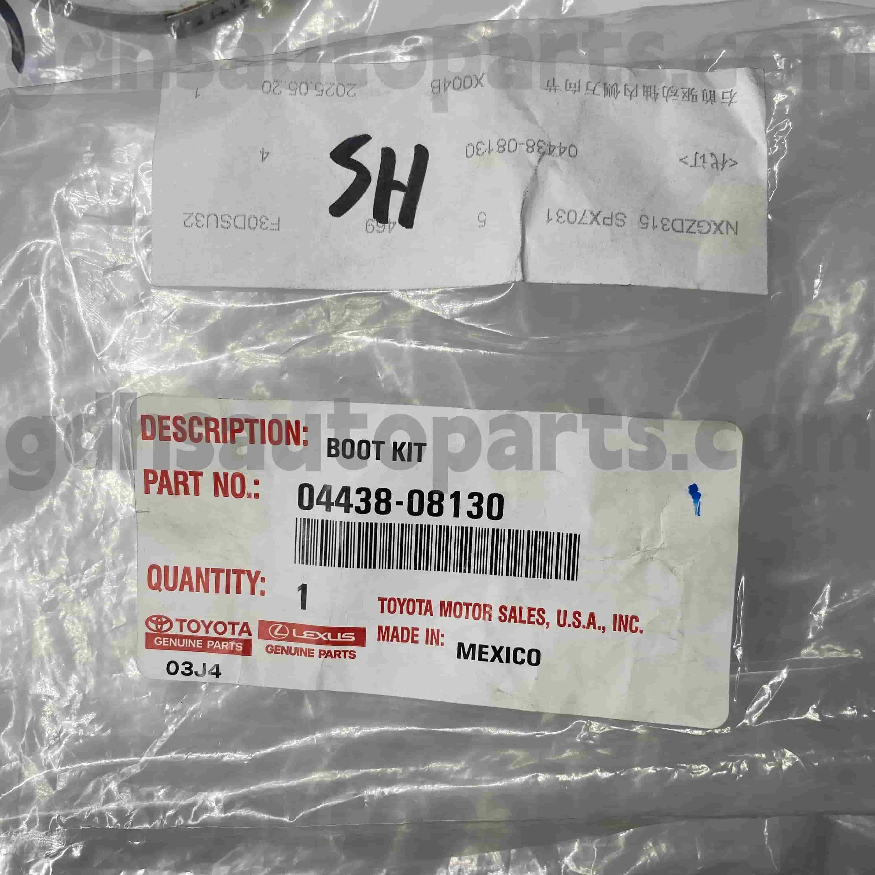 04428-08130 TOYOTA Γνήσια ανταλλακτικά CV BOOT για το σασί Όχι. GSV40/60 GSL3#