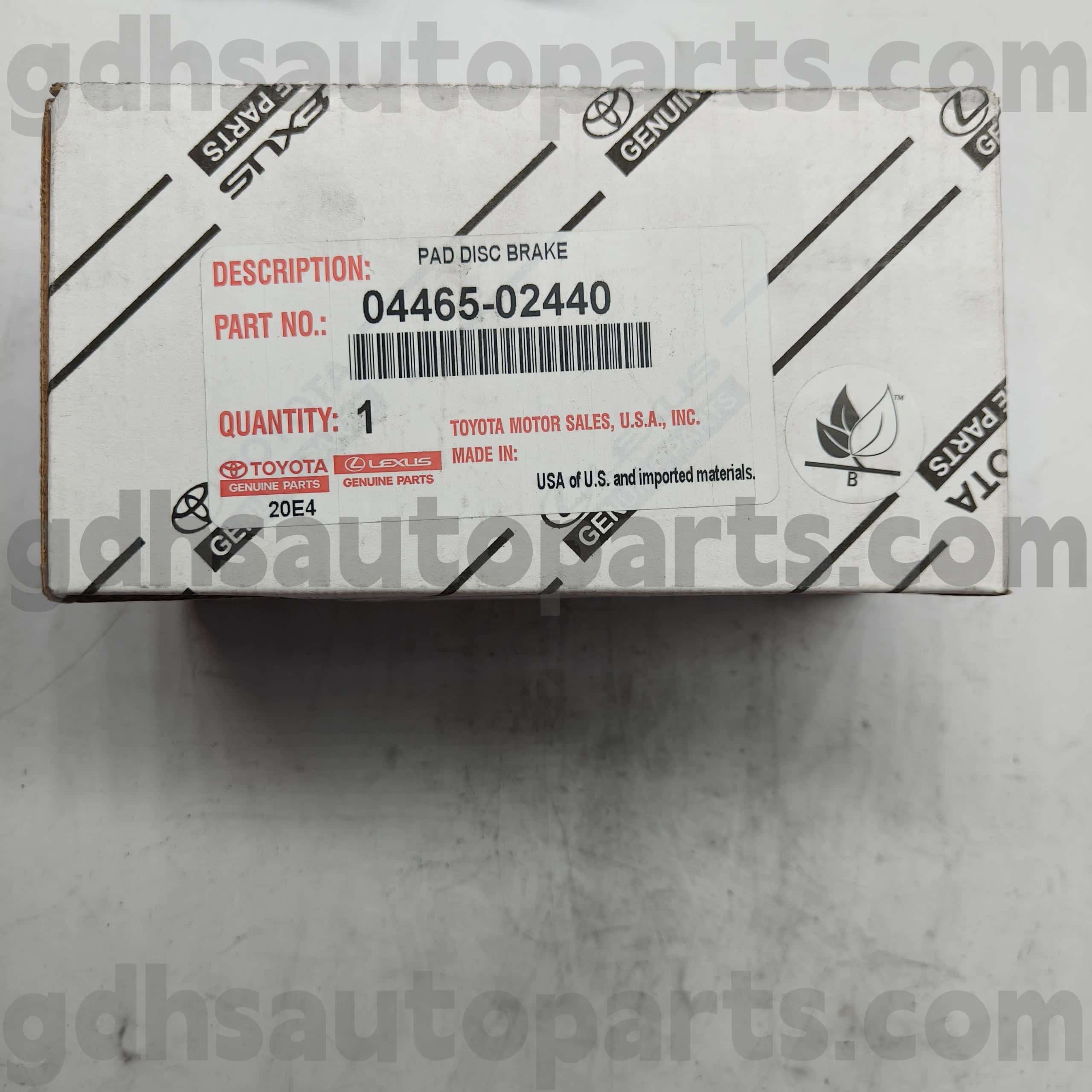04465-02440 Toyota Γνήσια εξαρτήματα Μπροστά φρένα για Sequoia, σασί Tundra no. USK65