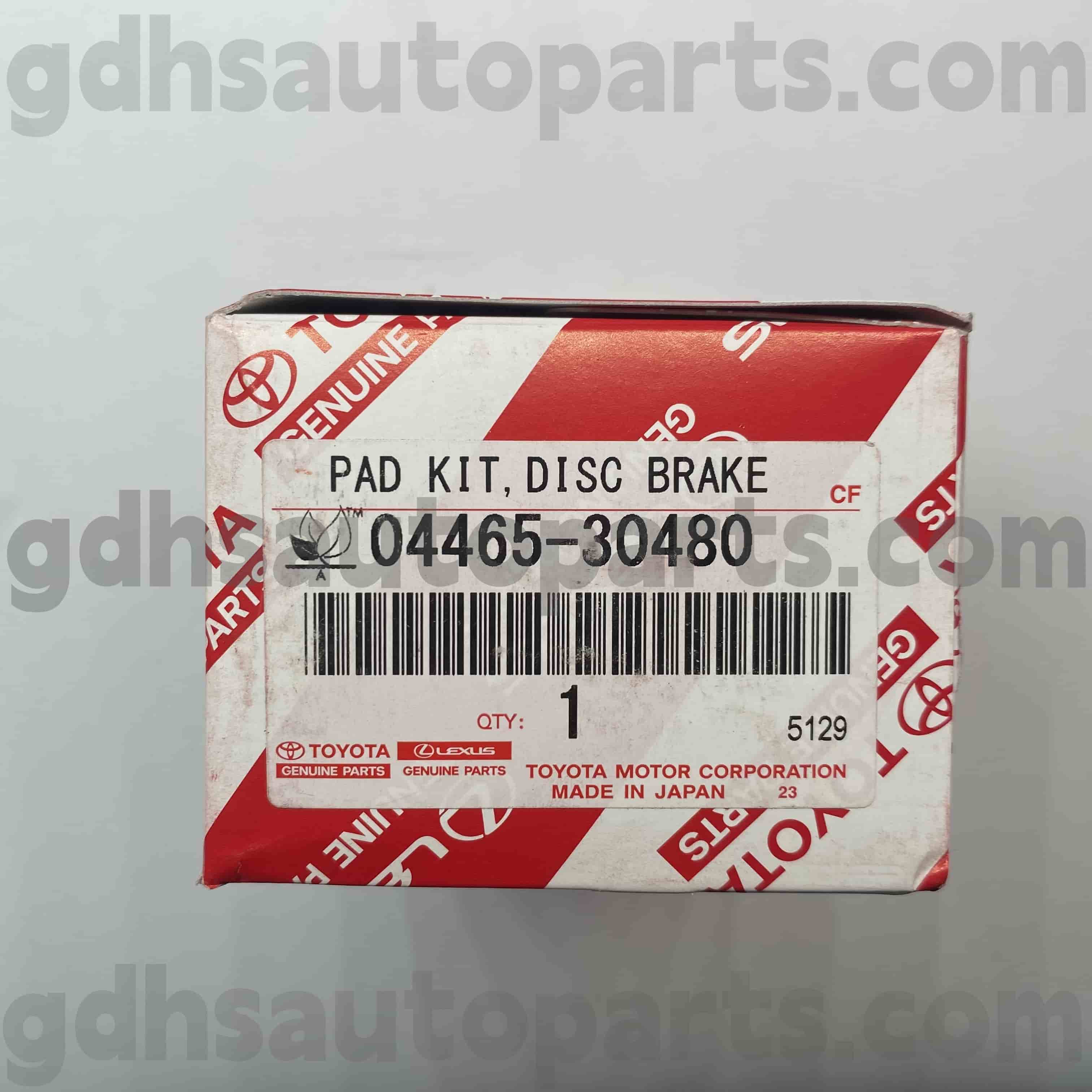 04465-30480 Toyota Γνήσια εξαρτήματα Μπροστά φρένα για το Mark X, Crown, Lexus Is Series Chassis no. GSE30 GRX