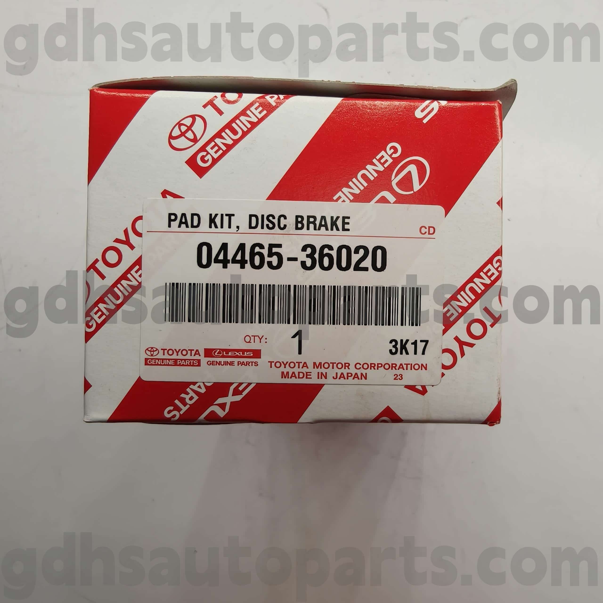 04465-36020 Toyota Γνήσια εξαρτήματα Μπροστά φρένα για το πλαίσιο του περιπέτεια αριθ. HZB RZB# BB4#