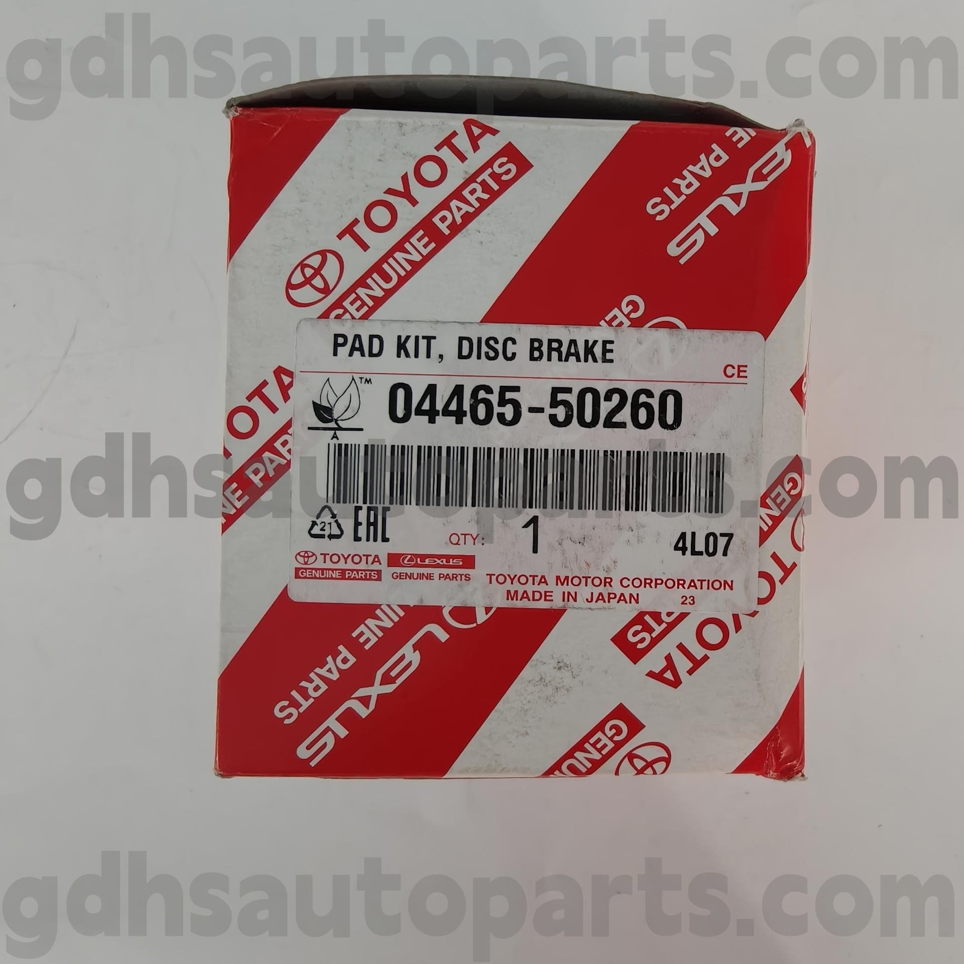 04465-50260 Toyota Γνήσια εξαρτήματα Μπροστά φρένα για LS460/460L, LS600H/600HL πλαίσιο αριθ. USF4# UVF4#