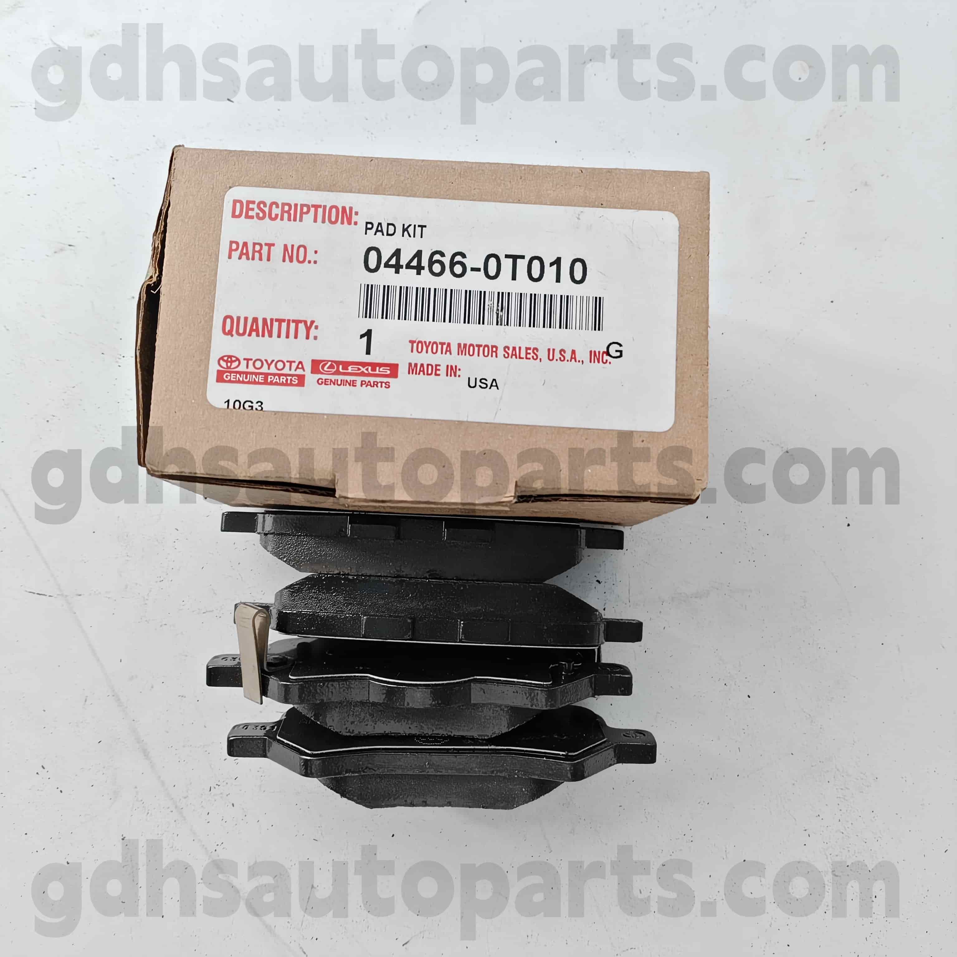 04466-0T010 Toyota Γνήσια ανταλλακτικά πίσω φρένων για το πλαίσιο Venza no. AGV1#