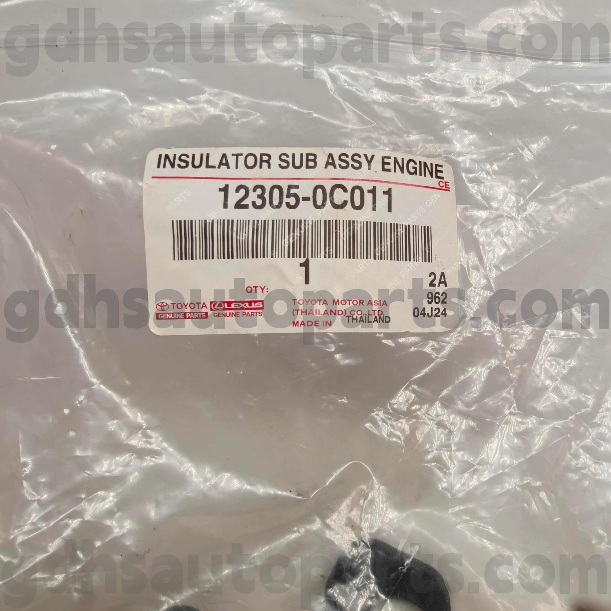 12305-0C011 Toyota Γνήσια Ανταλλακτικά Δεξιά βάση κινητήρα για HILUX, Πλαίσιο FORTUNER NO.TGN51