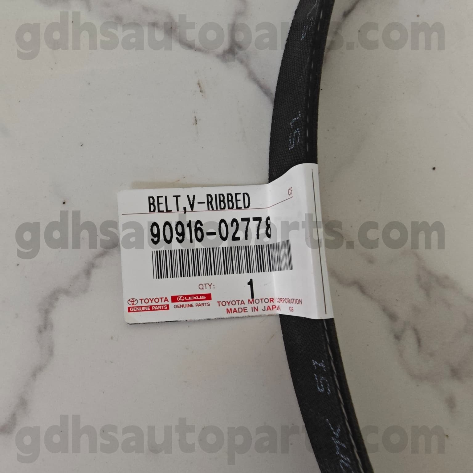 90916-02778 Toyota Γνήσια ζώνη κινητήρα για το RAV4 、 Camry/Hybrid Chassis no. A25afks..axaa54..eur